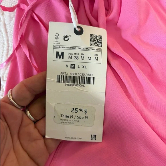 Zara Bright Pink Camisole Top - Picture 2 of 2